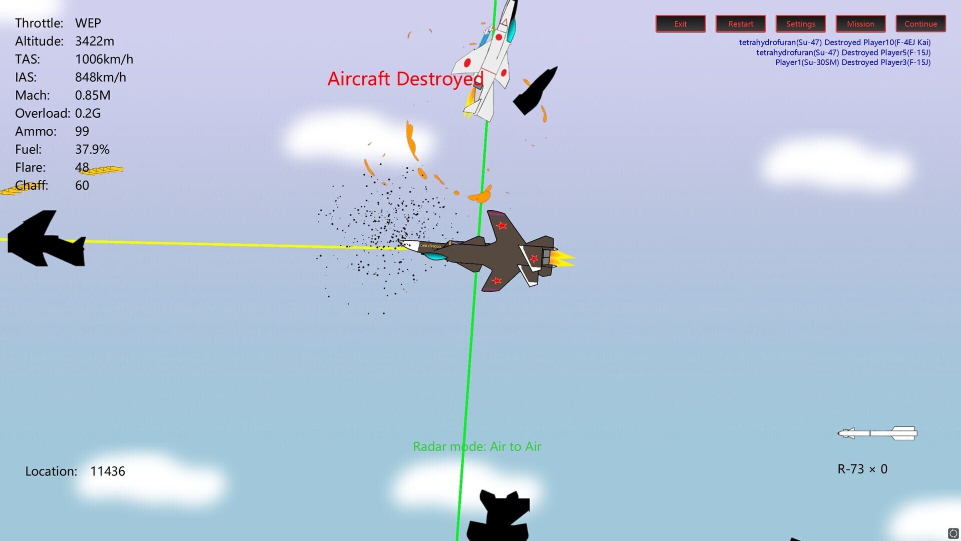 2D Dogfight: Secret Project - Screenshot