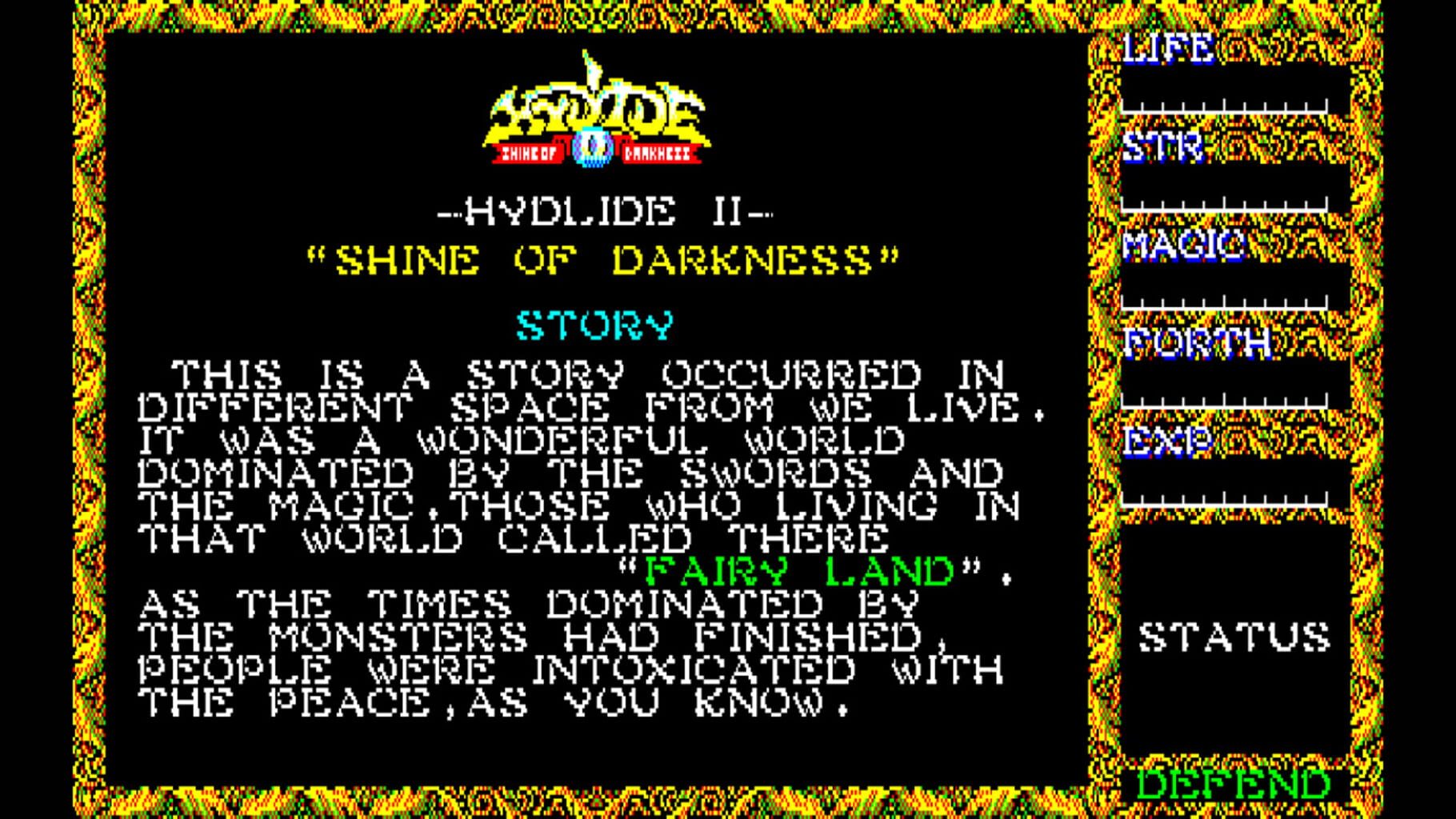 Eggconsole Hydlide II PC-8801 screenshot