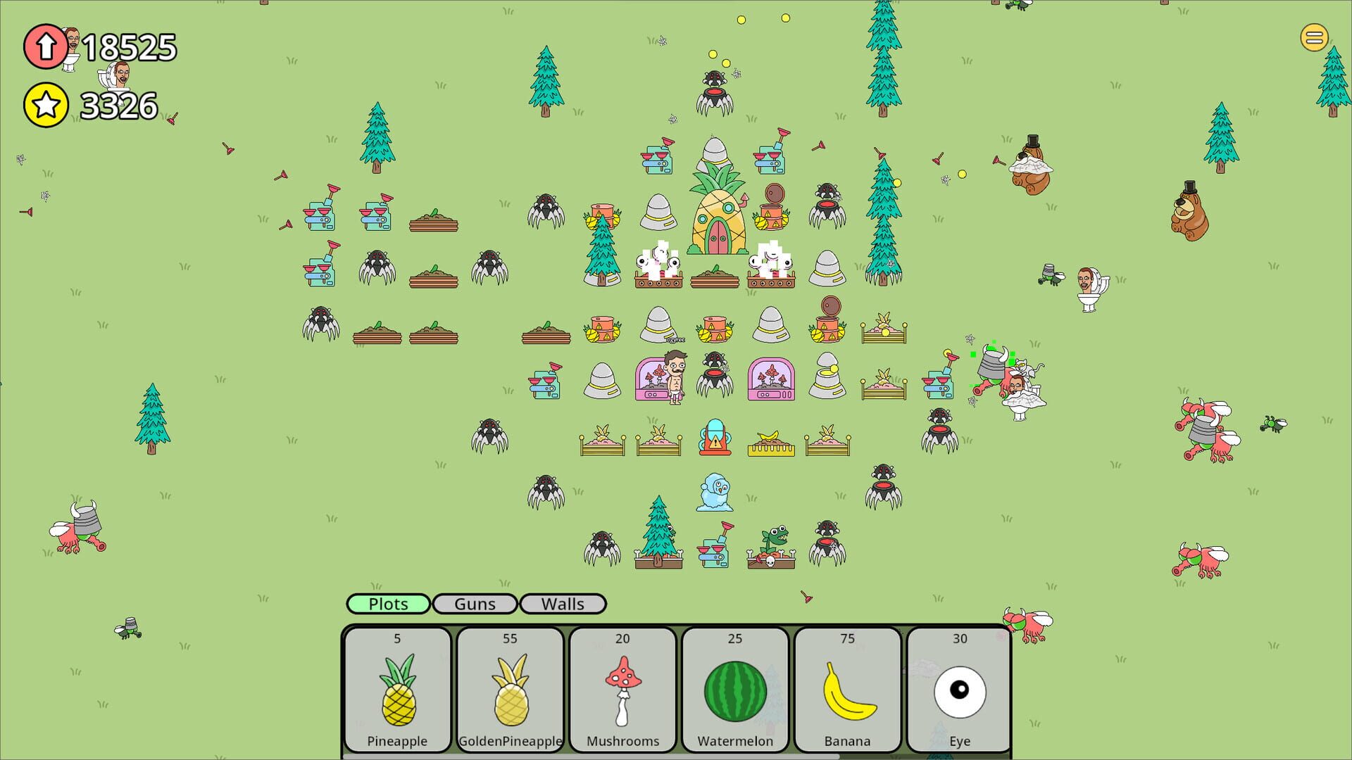 Pineapple Defense - Screenshot