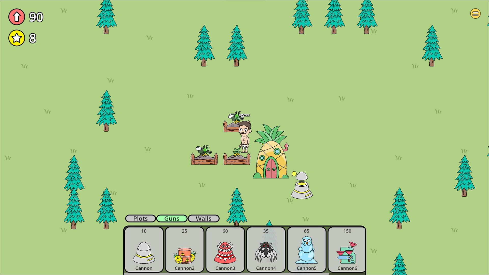 Pineapple Defense - Screenshot