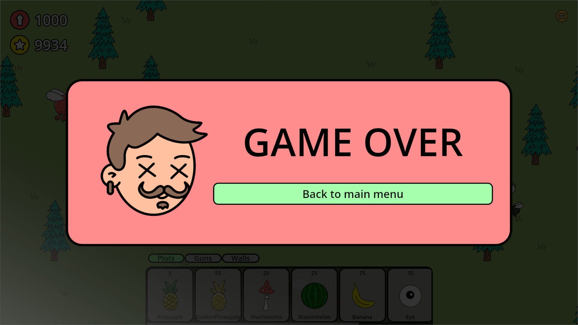 Pineapple Defense - Screenshot