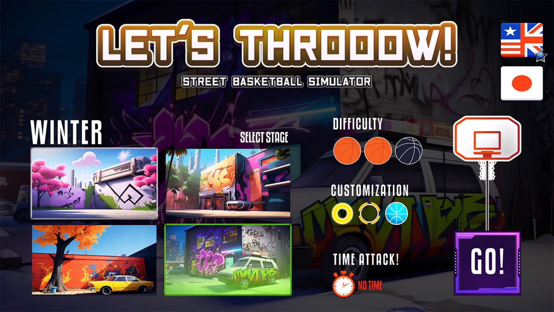 Let's Throoow! Street Basketball Simulator screenshot