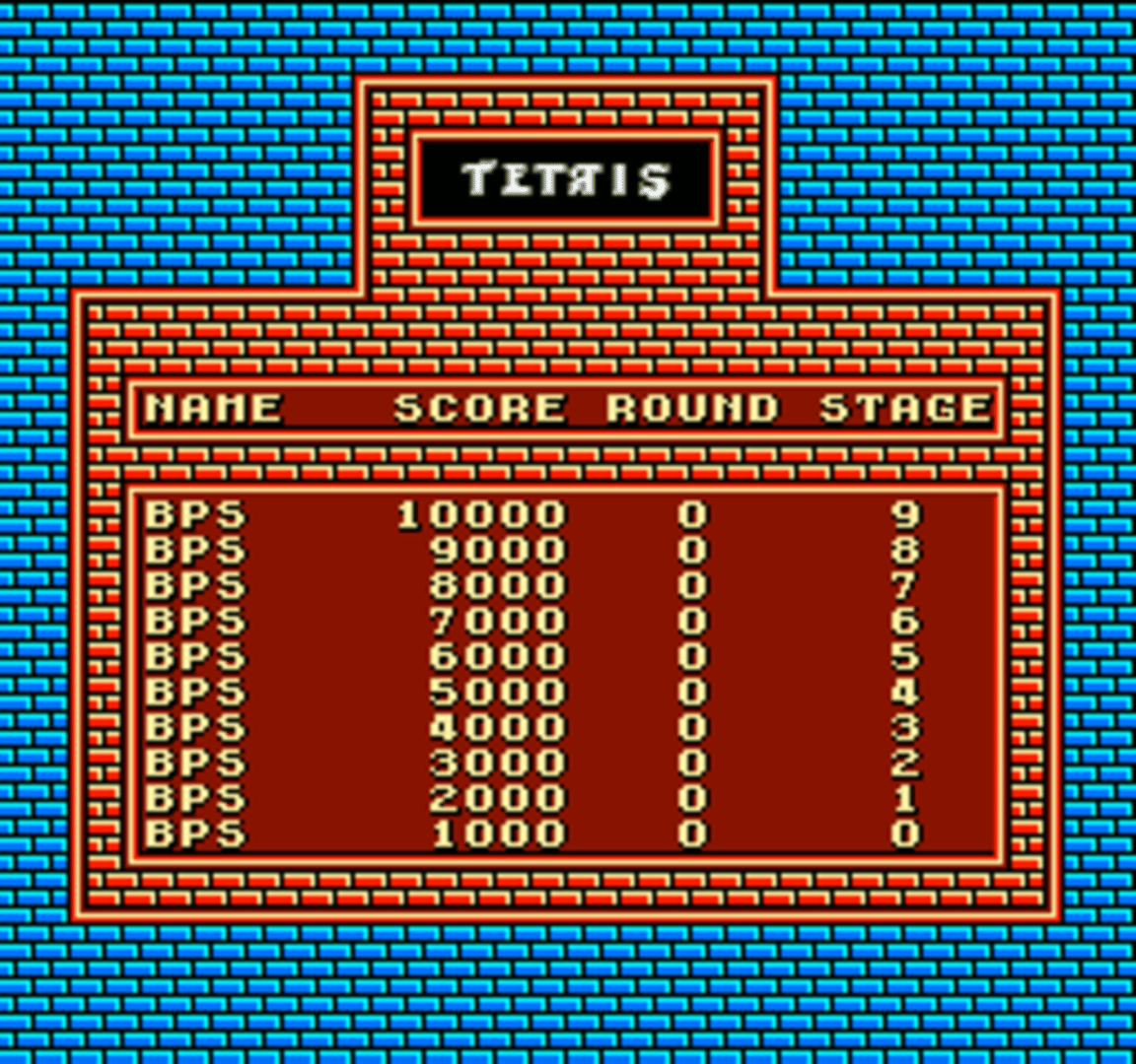 Tetris screenshot