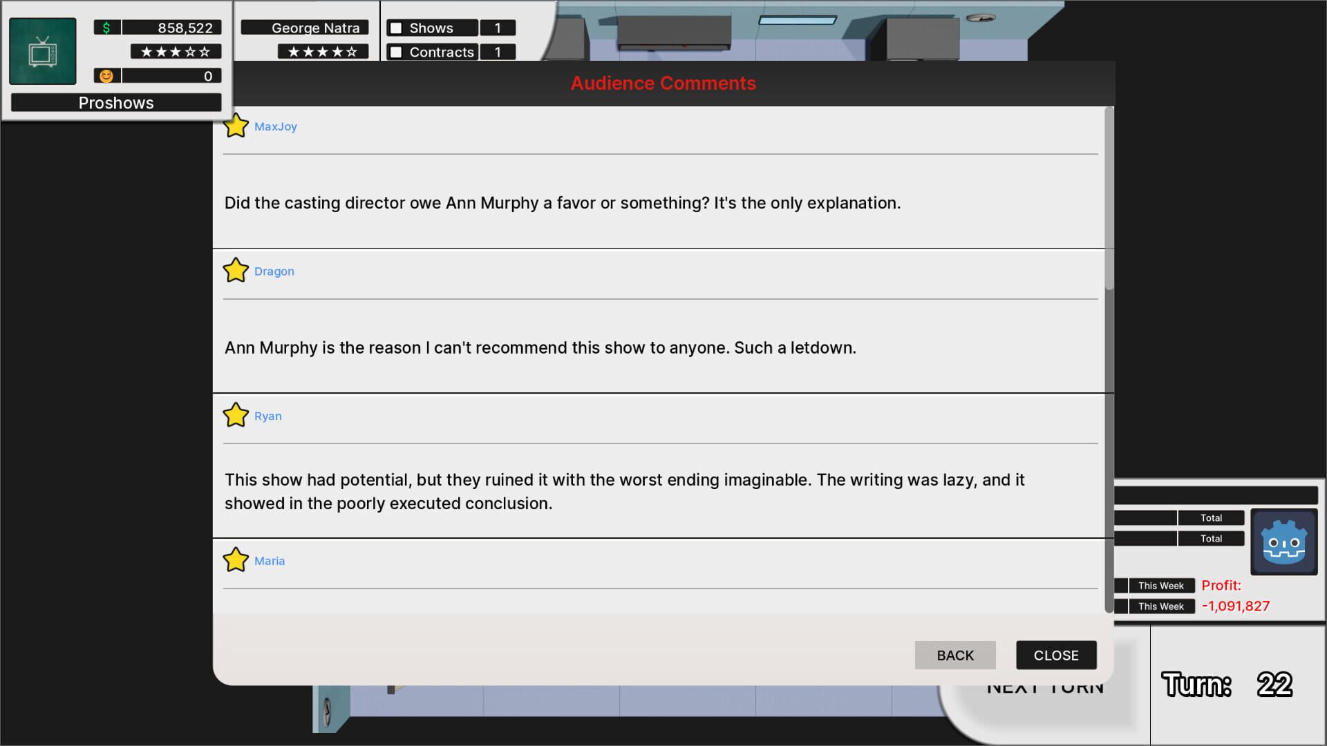 TV Show Tycoon - Screenshot