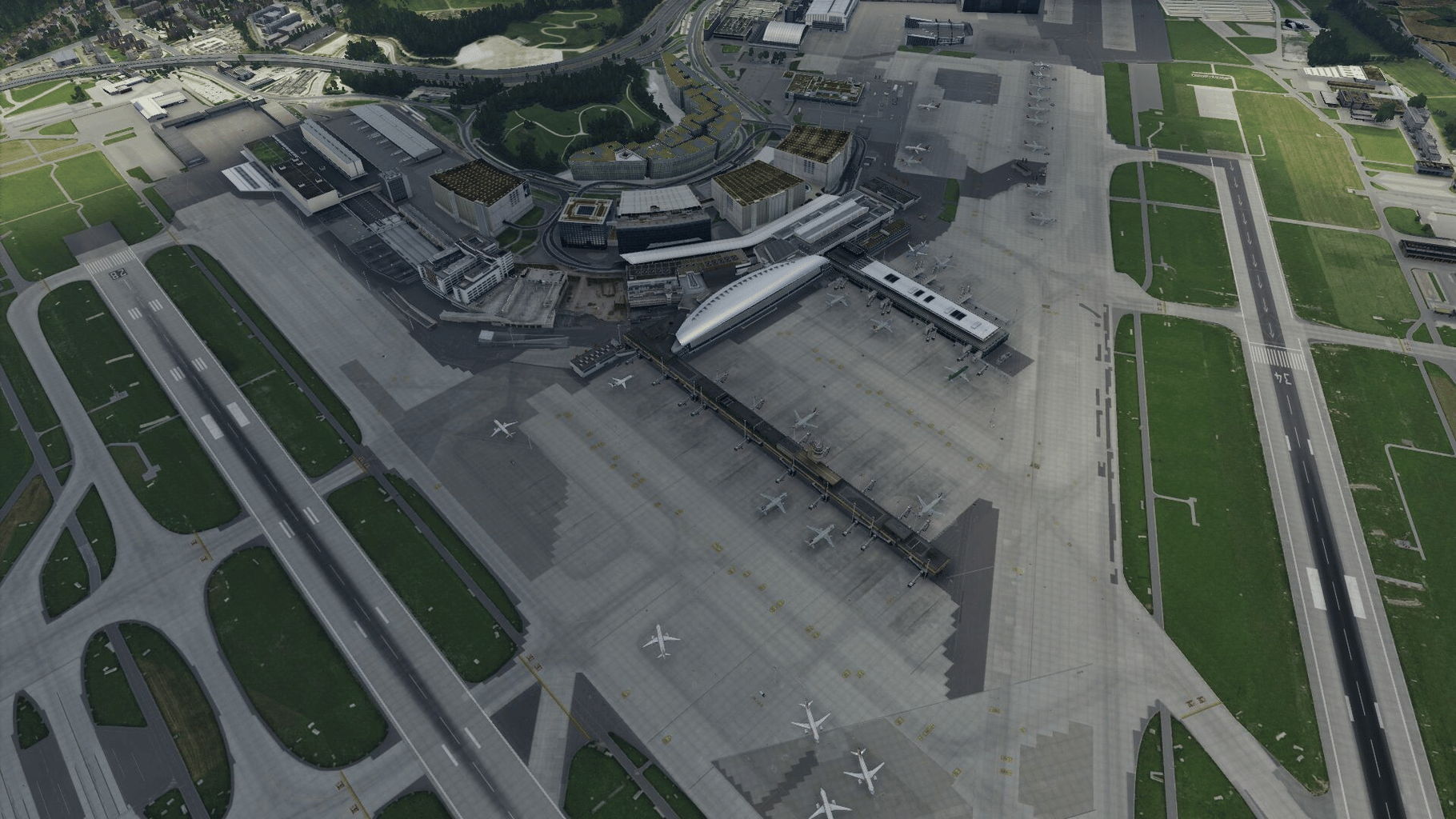 X-Plane 12: Aerosoft - Airport Zurich V2.0 screenshot