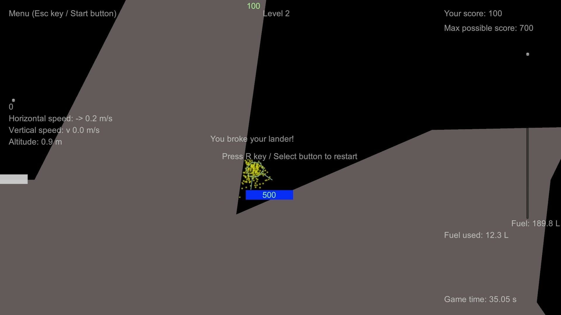 Lunar Lander Redux - Screenshot