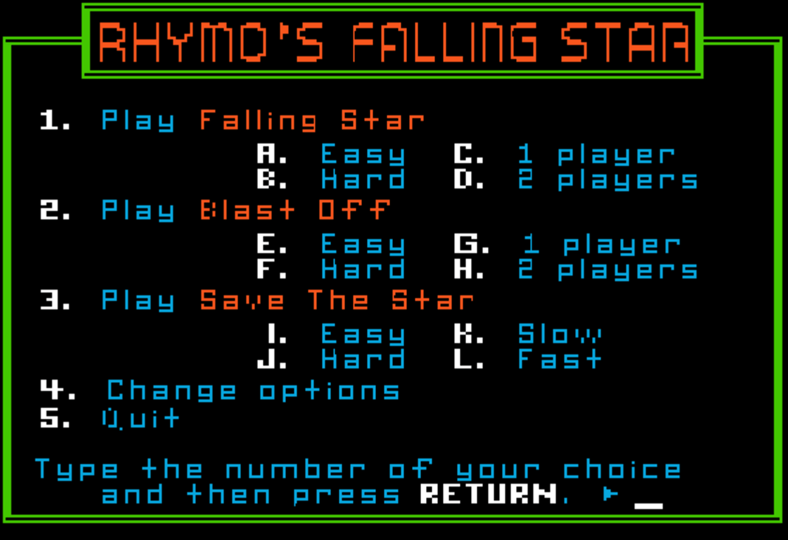 Rhymo's Falling Star screenshot