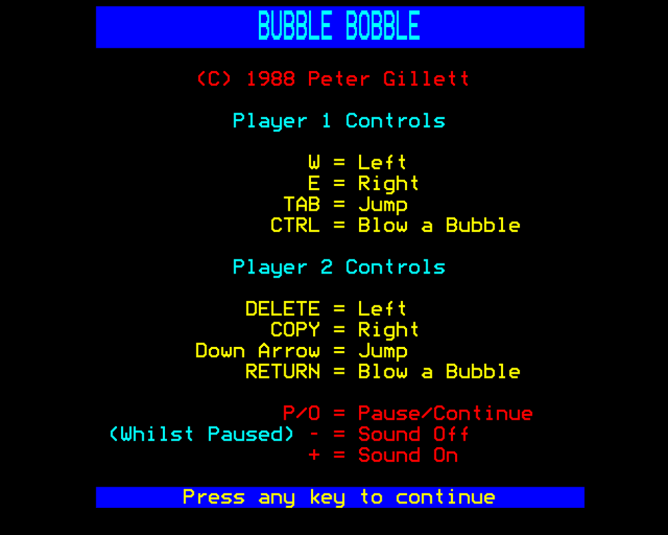 Bubble Bobble screenshot