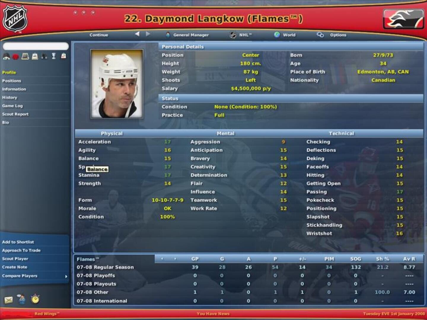 NHL Eastside Hockey Manager 2007