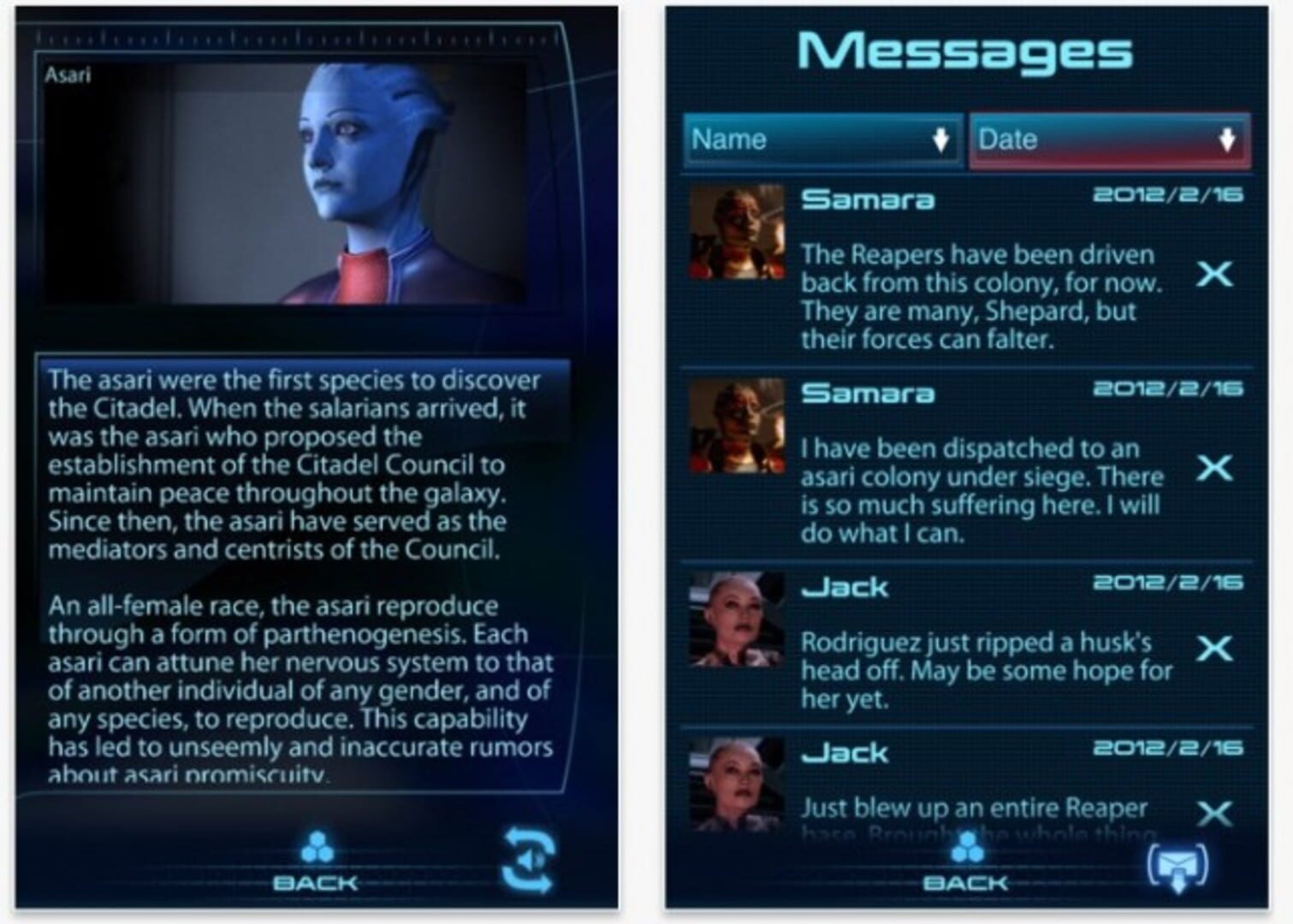 Mass Effect Datapad