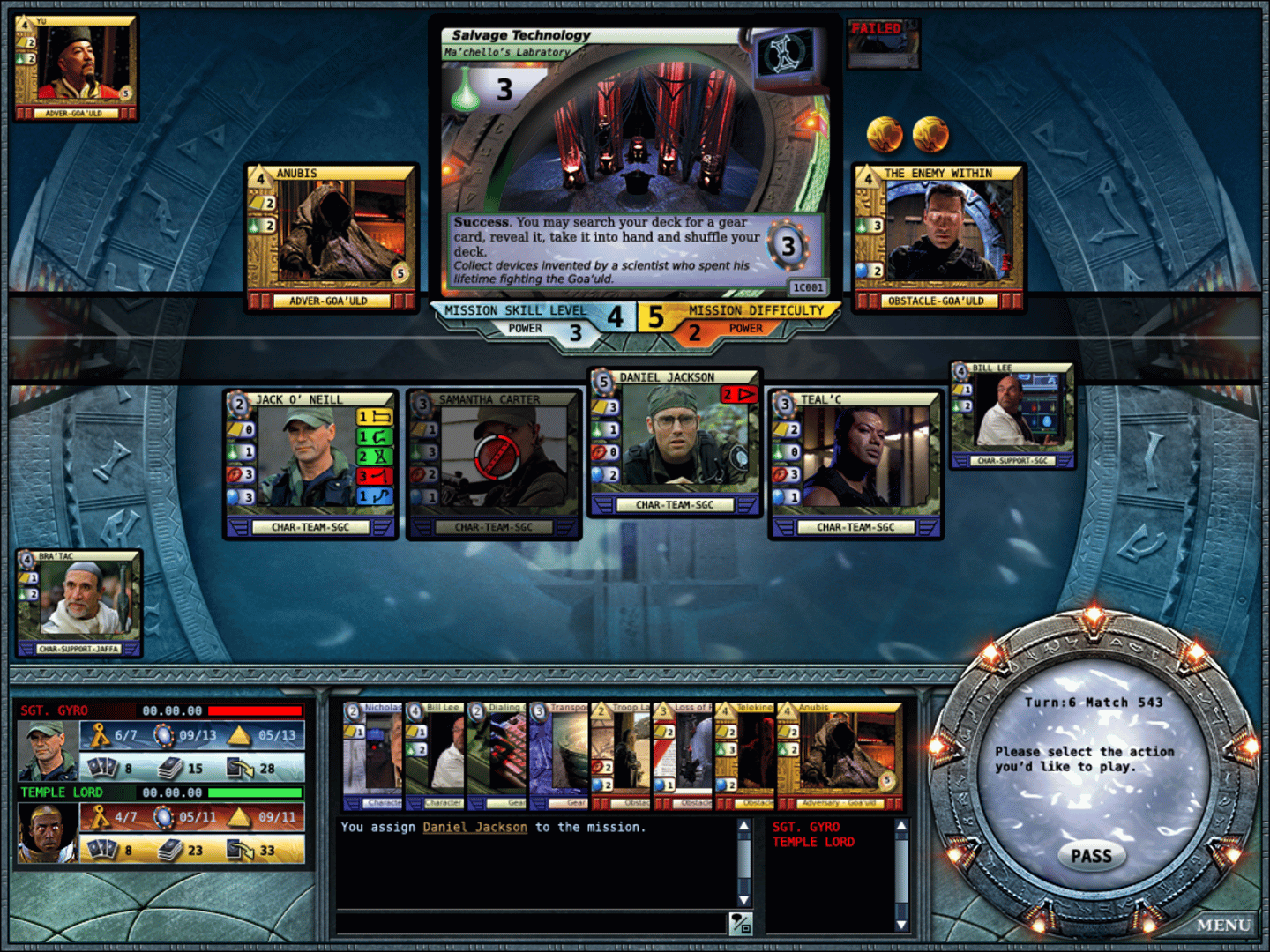 Stargate Online Trading Card Game screenshot