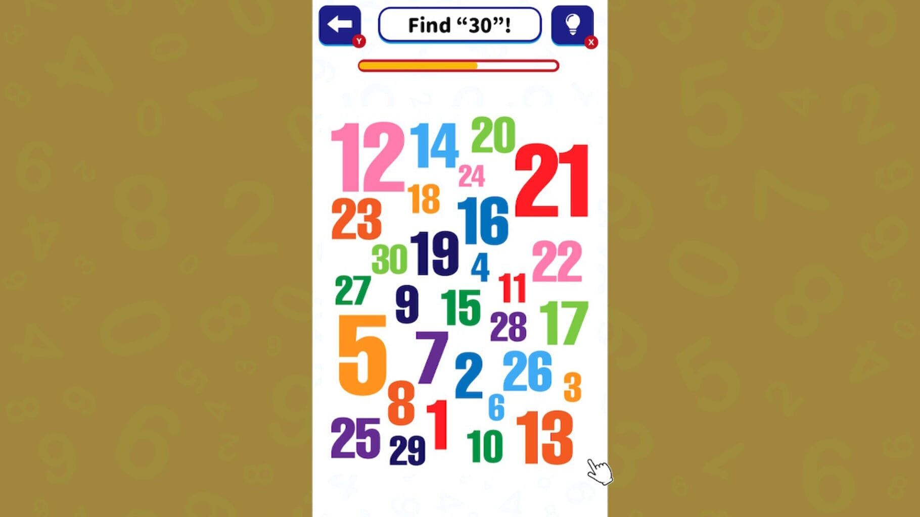 Brain Training!! Number Search