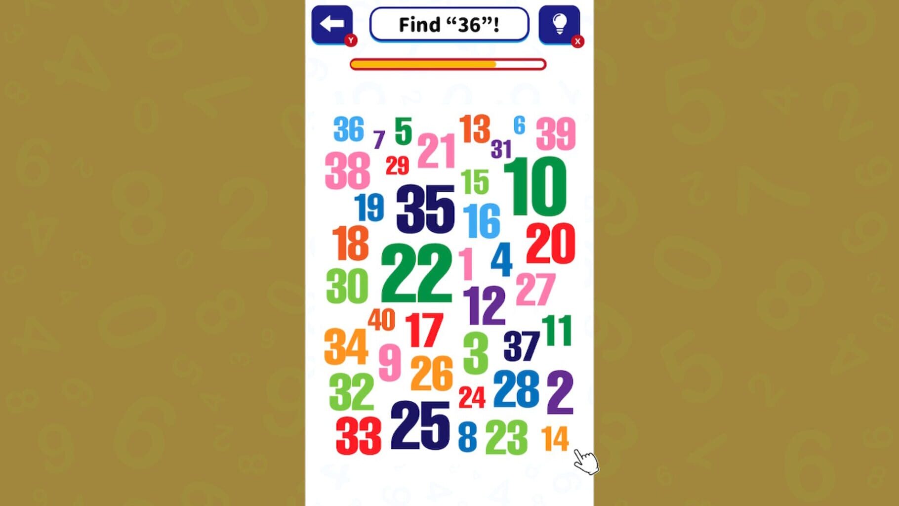 Brain Training!! Number Search