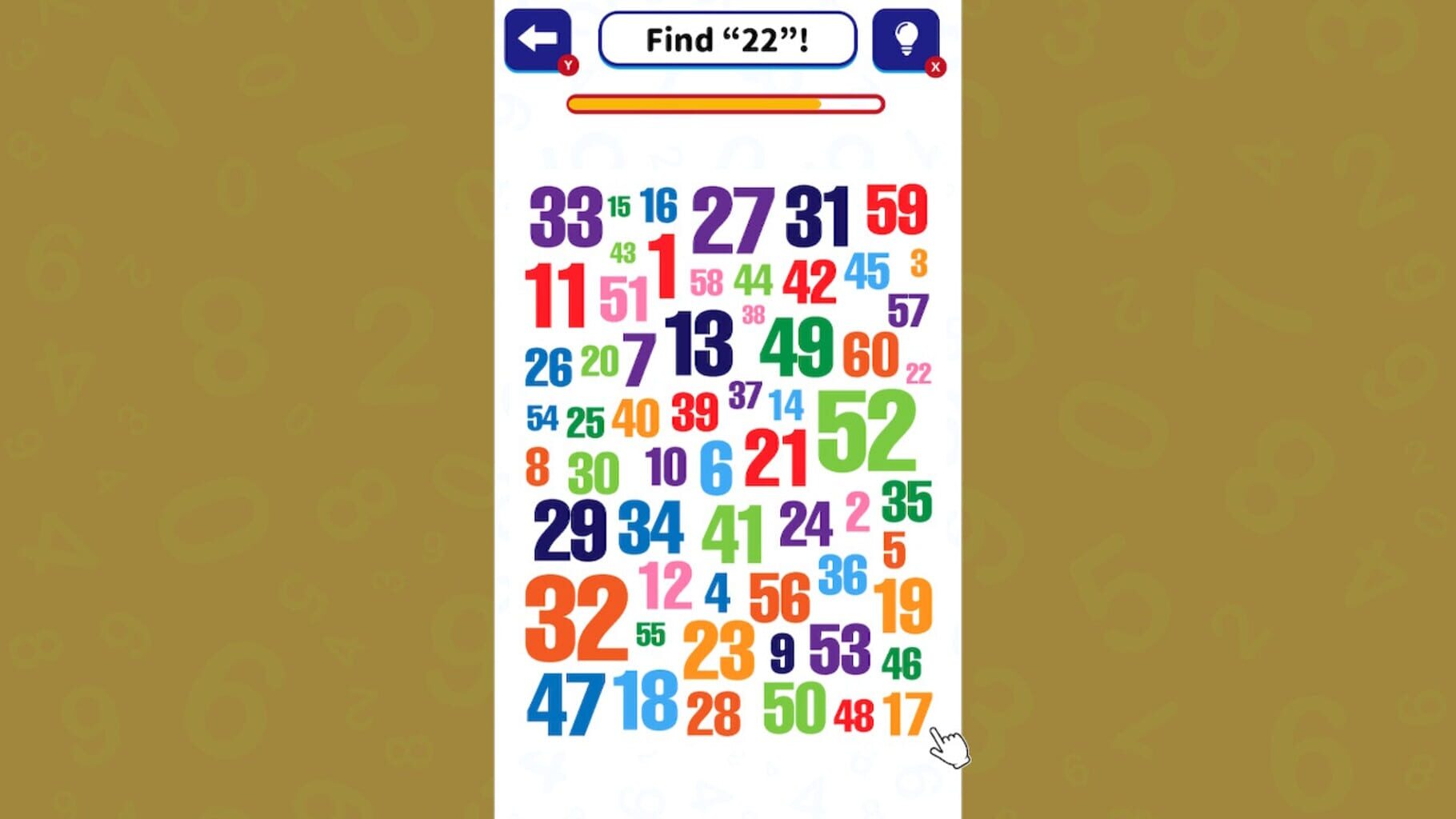 Brain Training!! Number Search