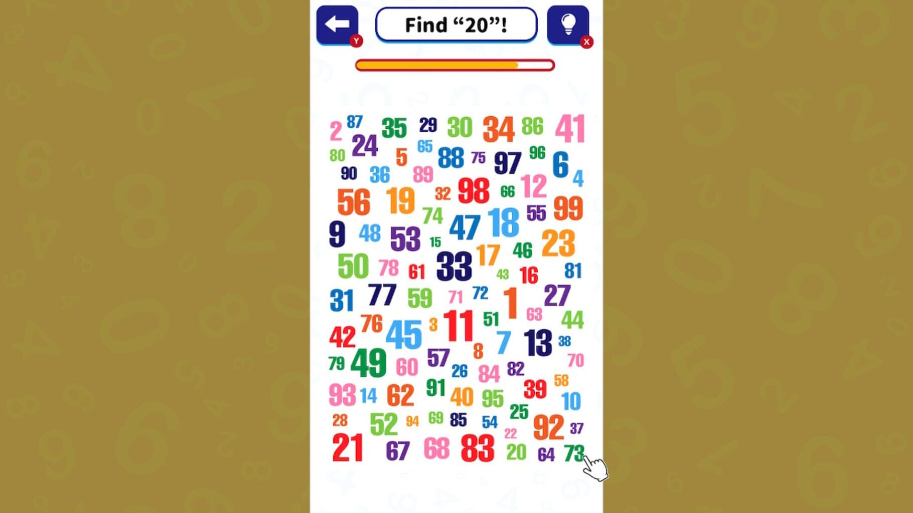 Brain Training!! Number Search