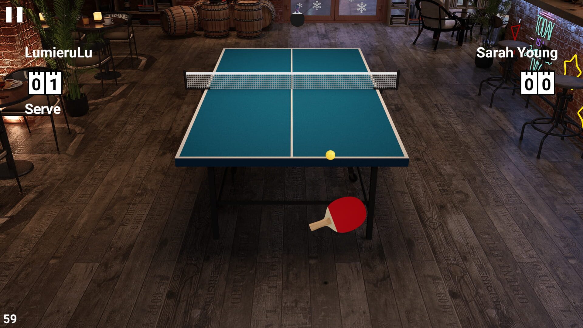 Virtual Table Tennis - Screenshot