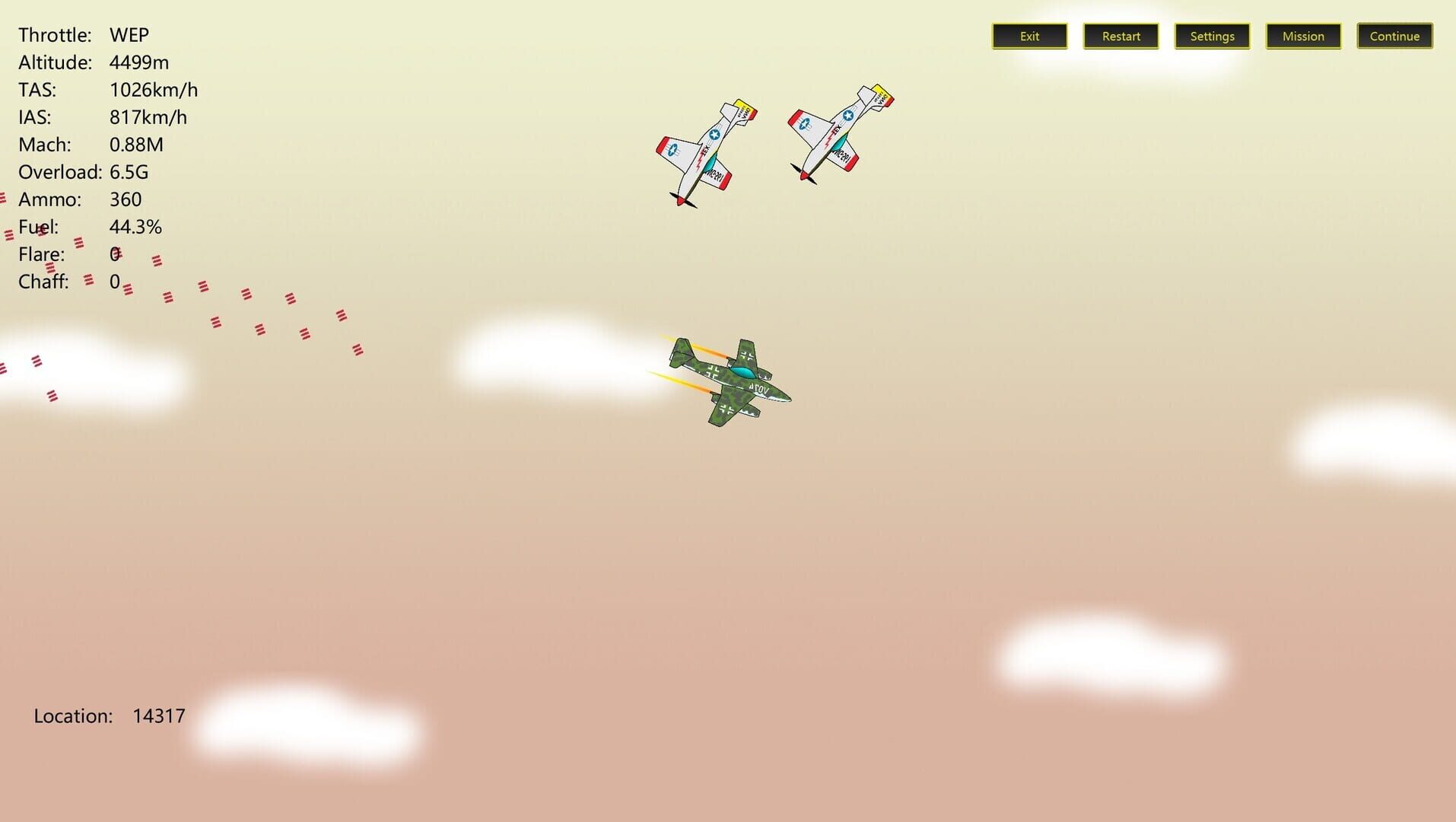 2D Dogfight: Sunset and Sunrise - Screenshot