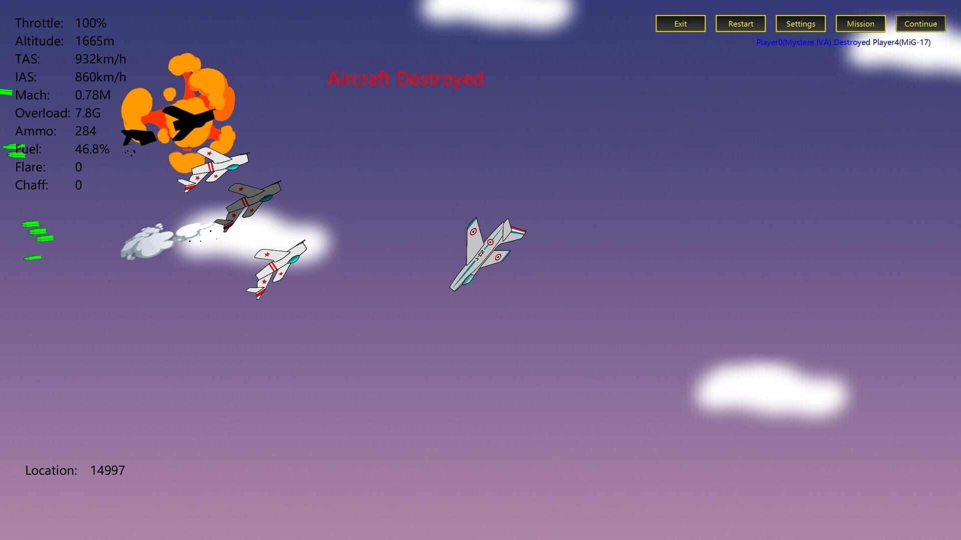 2D Dogfight: Sunset and Sunrise - Screenshot