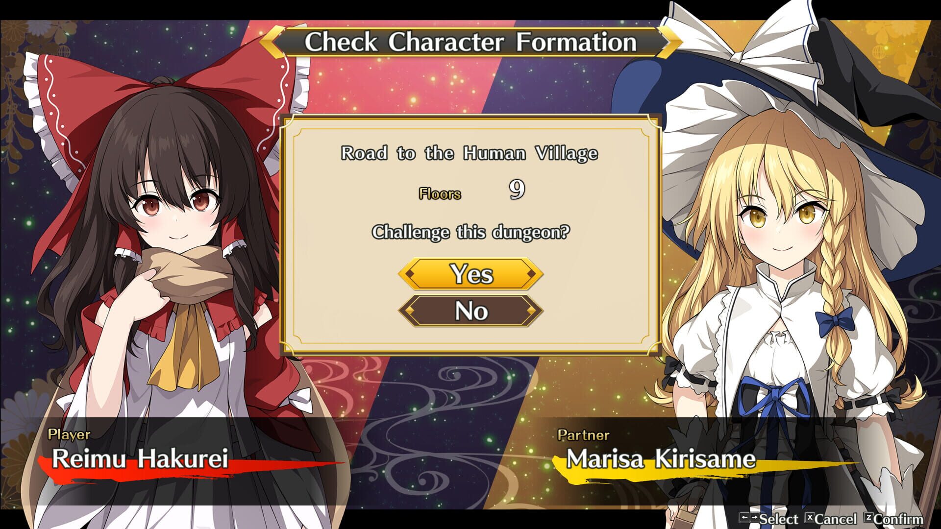 Touhou Genso Wanderer: Foresight - Reimu Hakurei Winter Costume - Screenshot