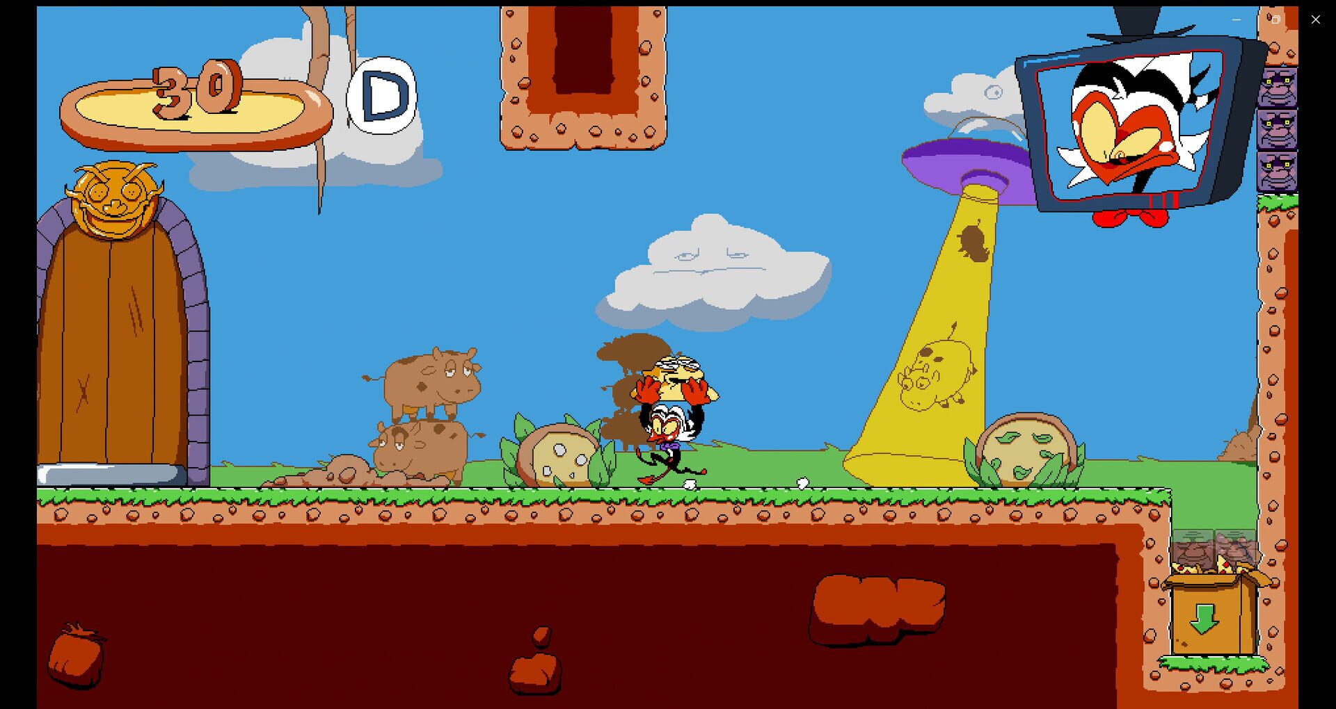 One Helluva Reskin for Pizza Tower - Screenshot