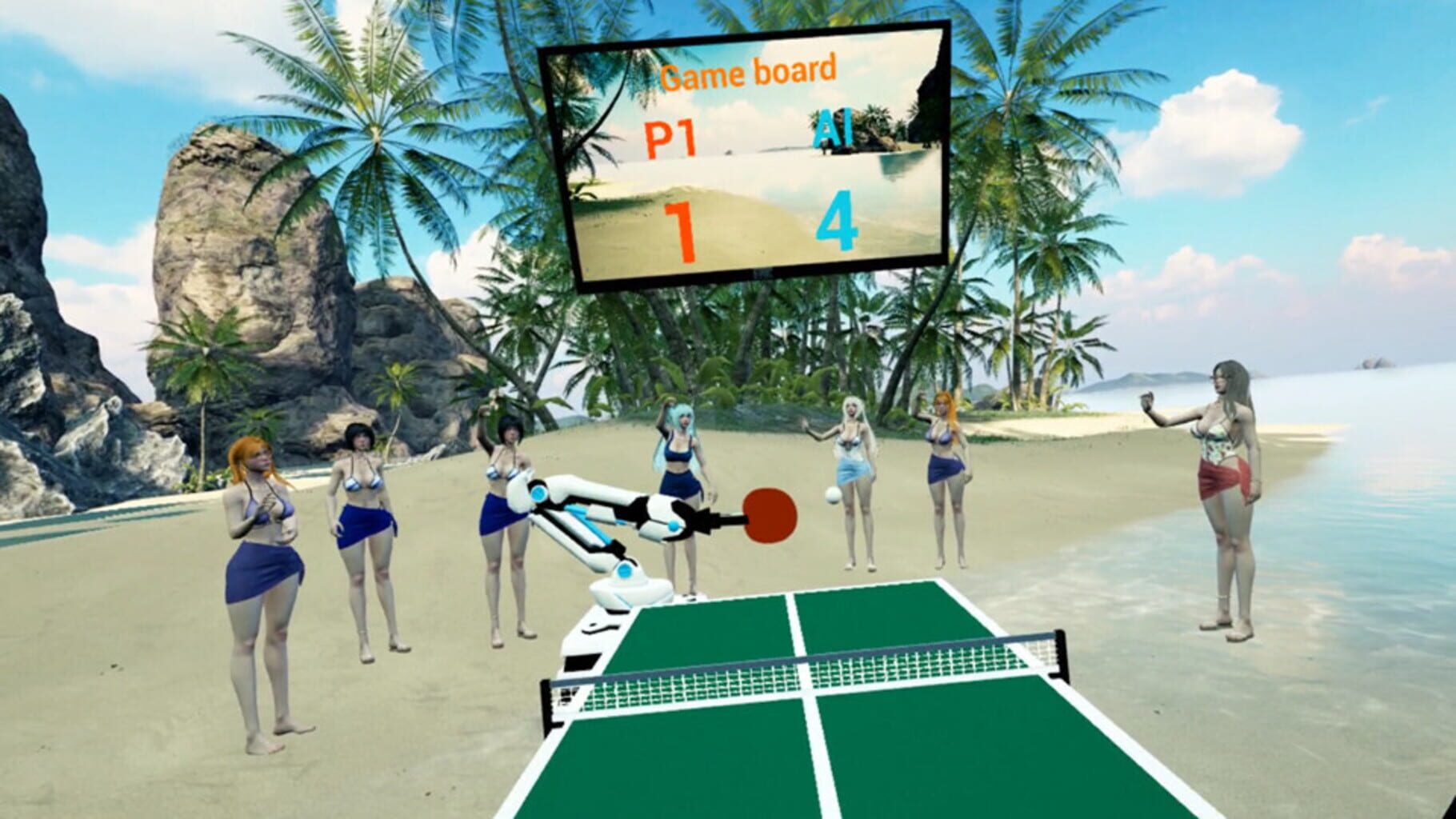 Captura de pantalla - Beach Ping Pong Babes VR