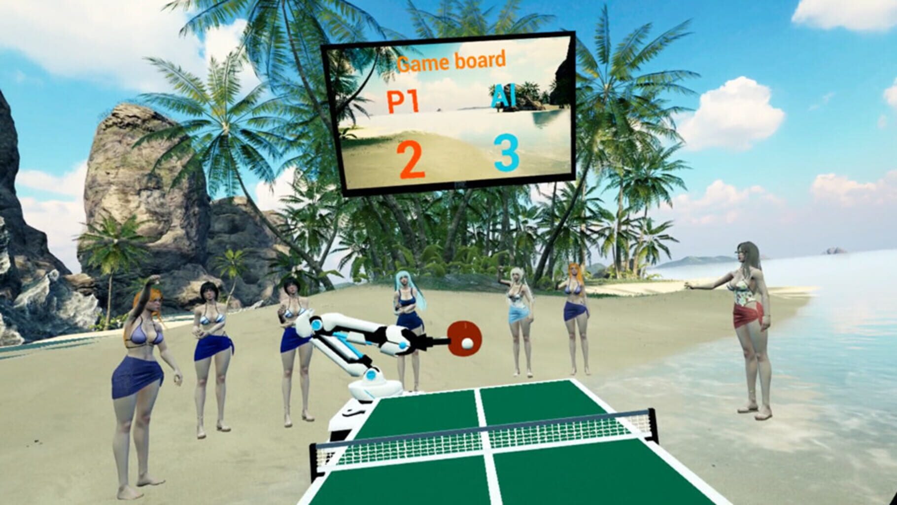 Captura de pantalla - Beach Ping Pong Babes VR