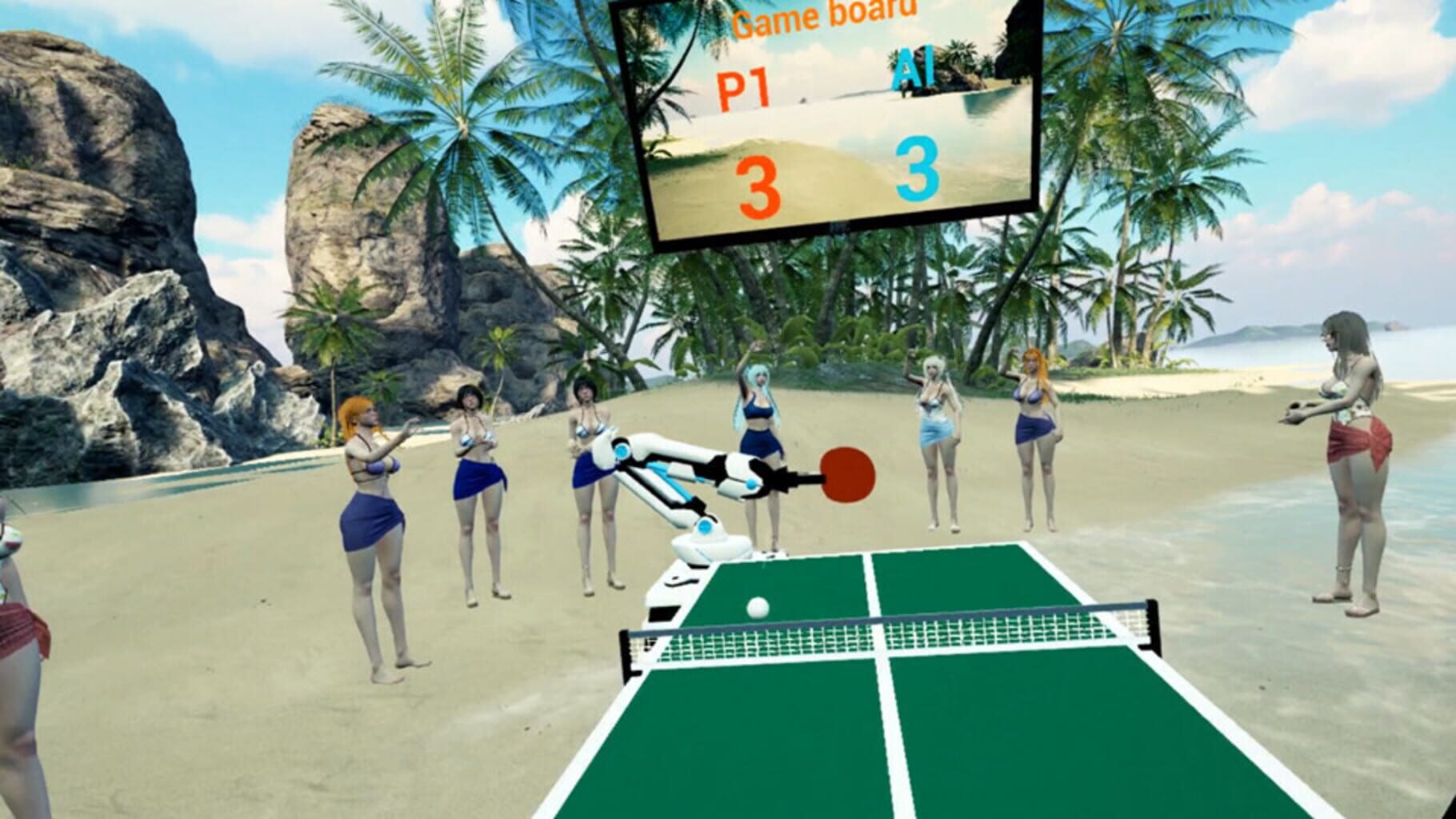 Captura de pantalla - Beach Ping Pong Babes VR