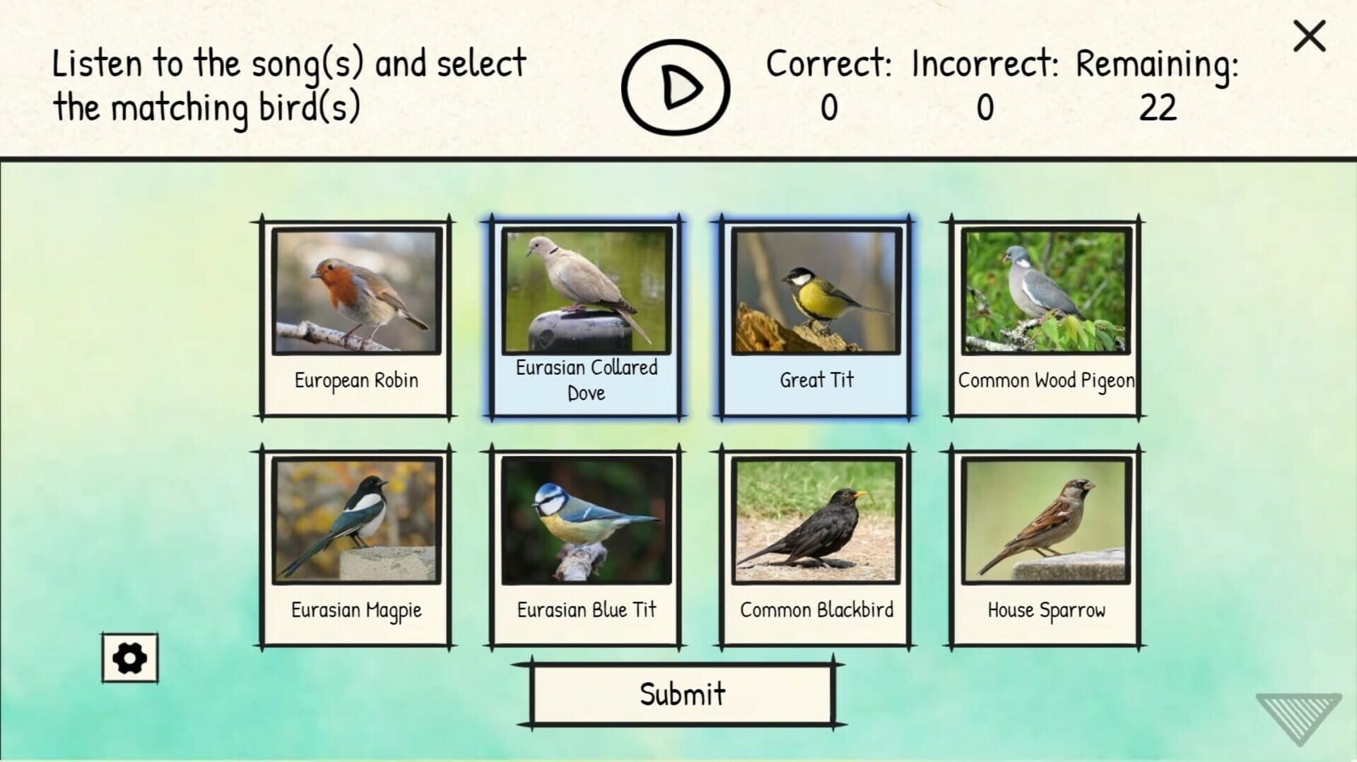 BirdLingo: A birdsong learning game - Screenshot
