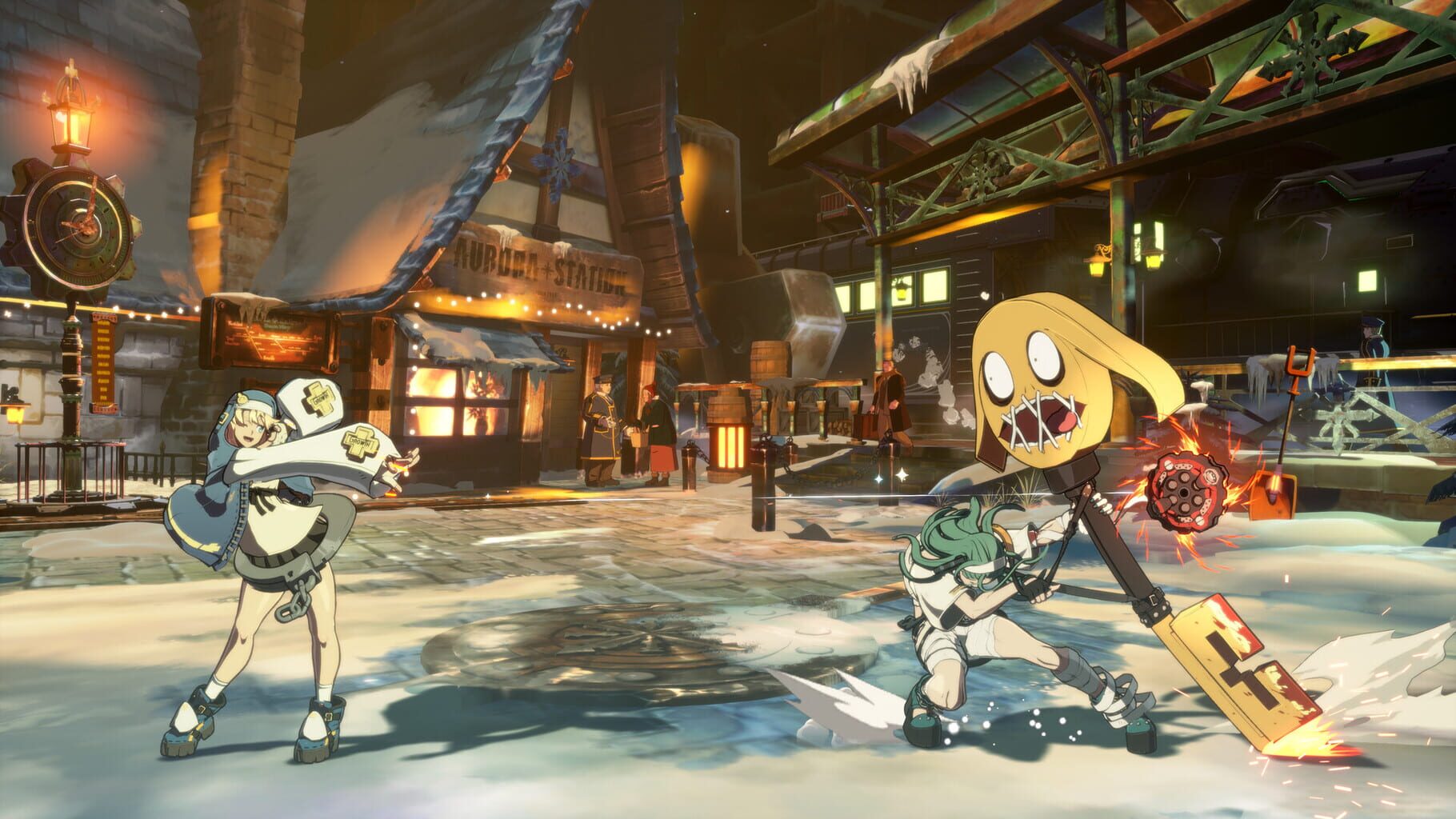 Captura de pantalla - Guilty Gear: Strive - Additional Battle Stage: Amber Fest with Kind Neighbors