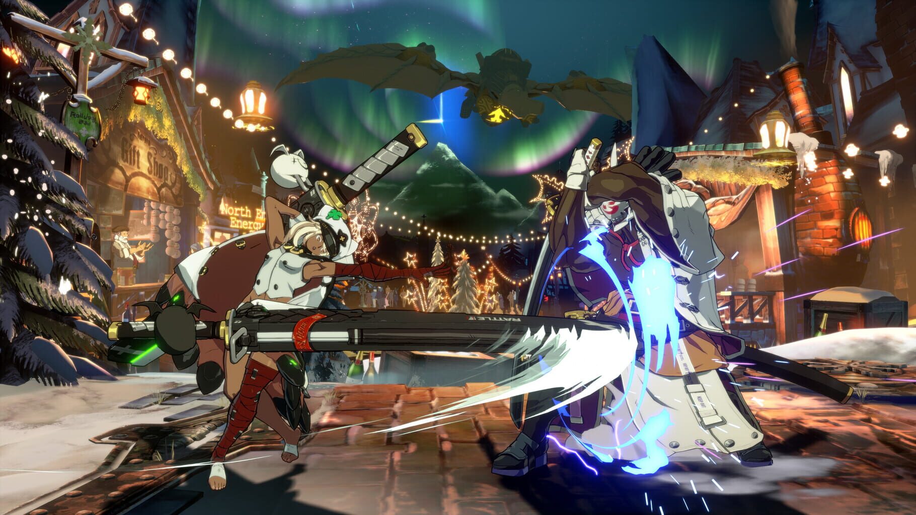 Captura de pantalla - Guilty Gear: Strive - Additional Battle Stage: Amber Fest with Kind Neighbors