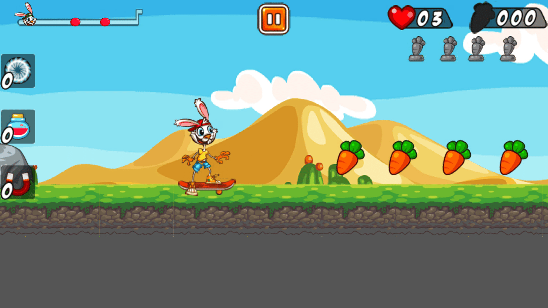 Rabbit on Skateboard screenshot