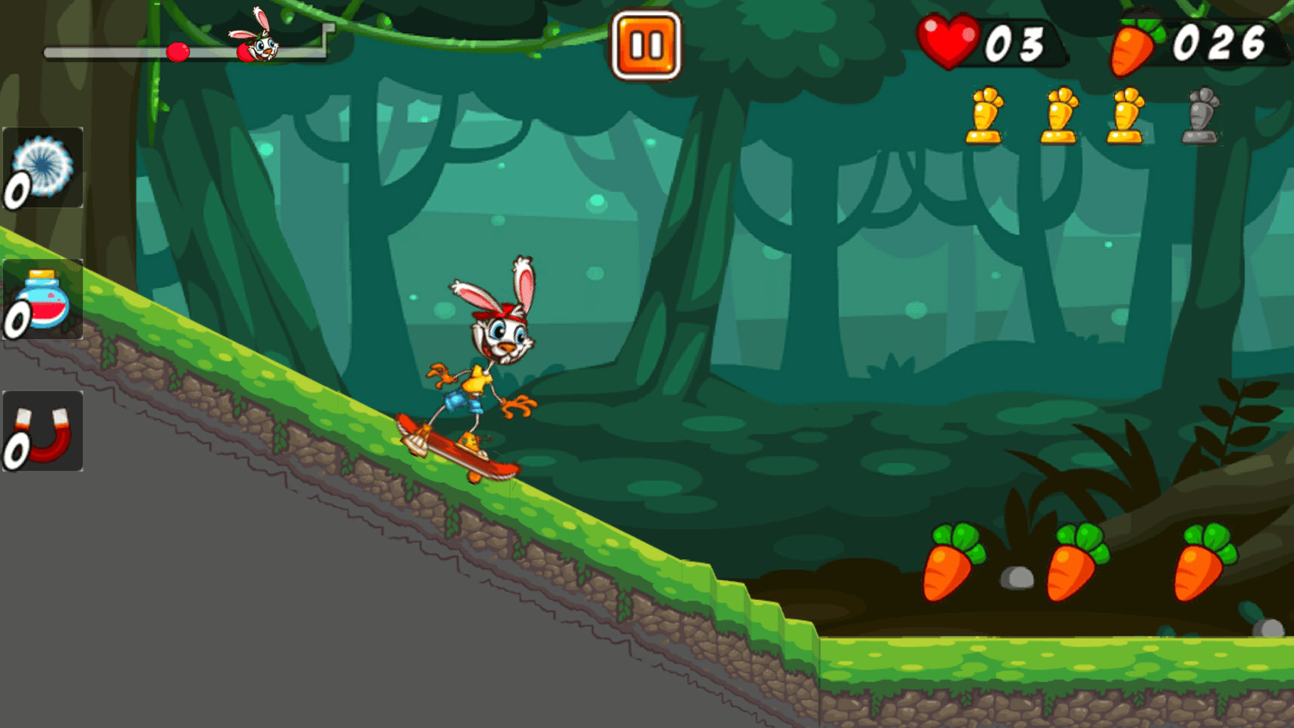 Rabbit on Skateboard screenshot