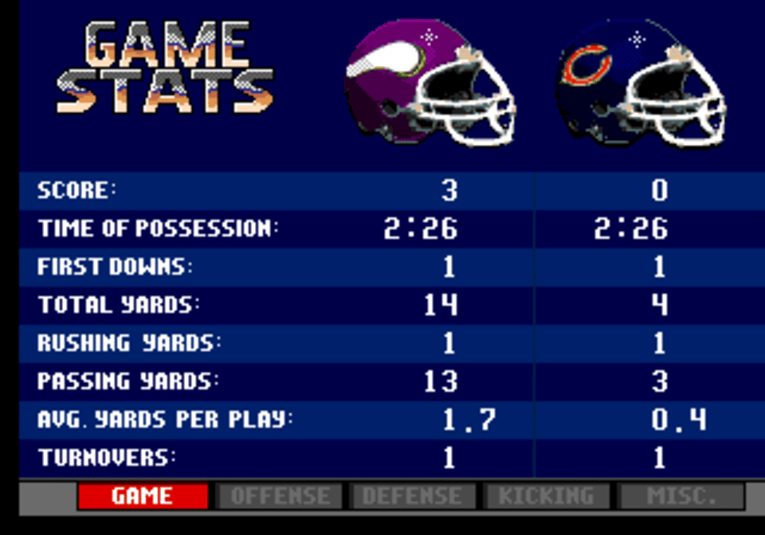 NFL Sports Talk Football '93 Starring Joe Montana screenshot