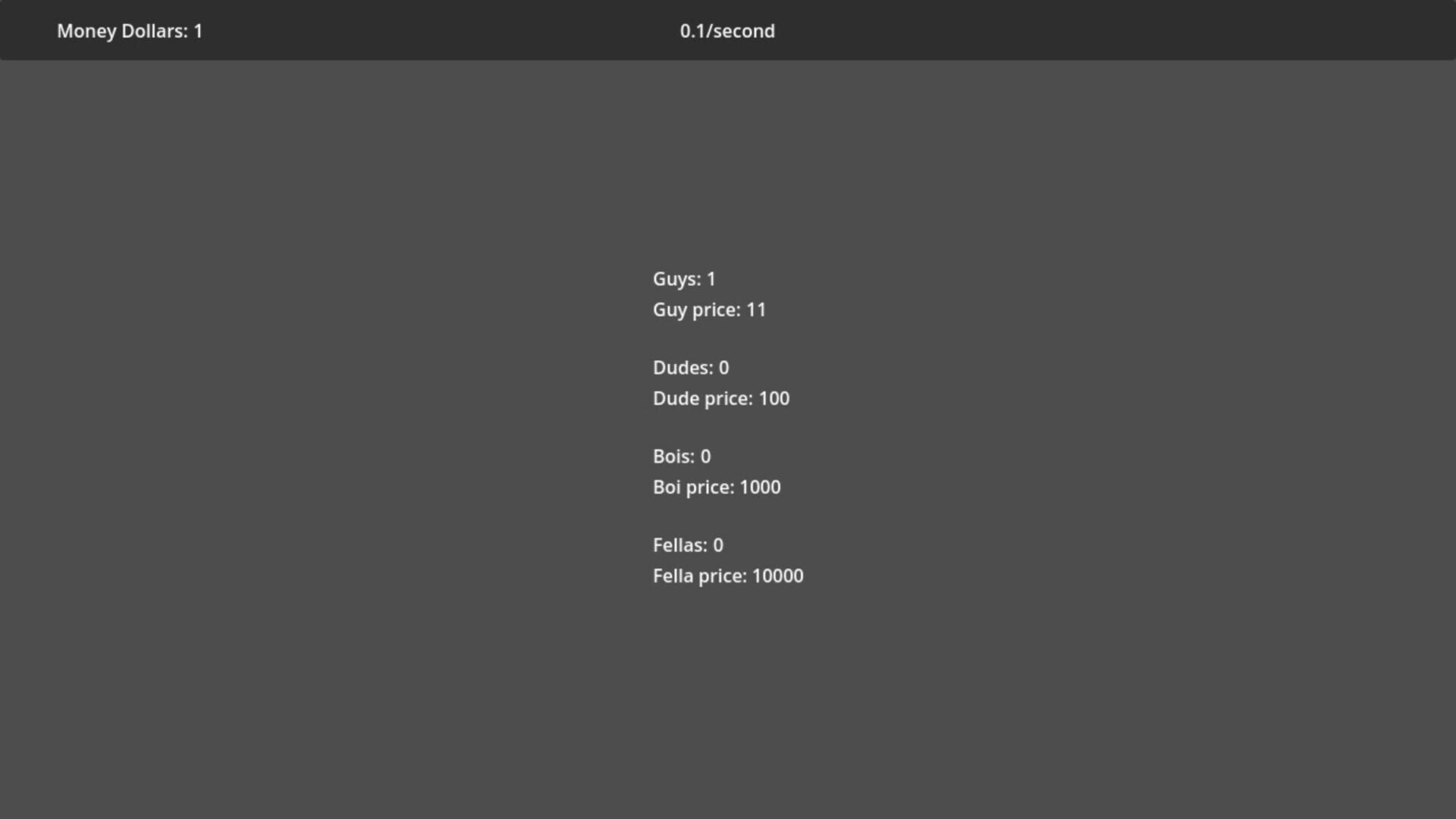 Idle Game Simulator - Screenshot