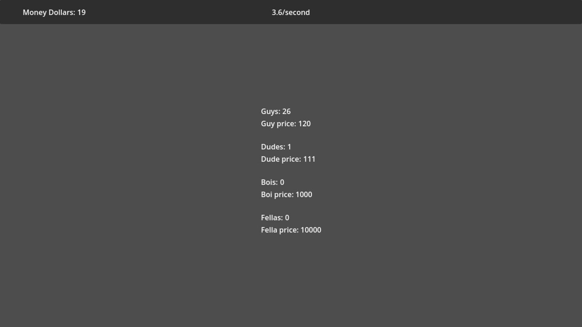 Idle Game Simulator - Screenshot