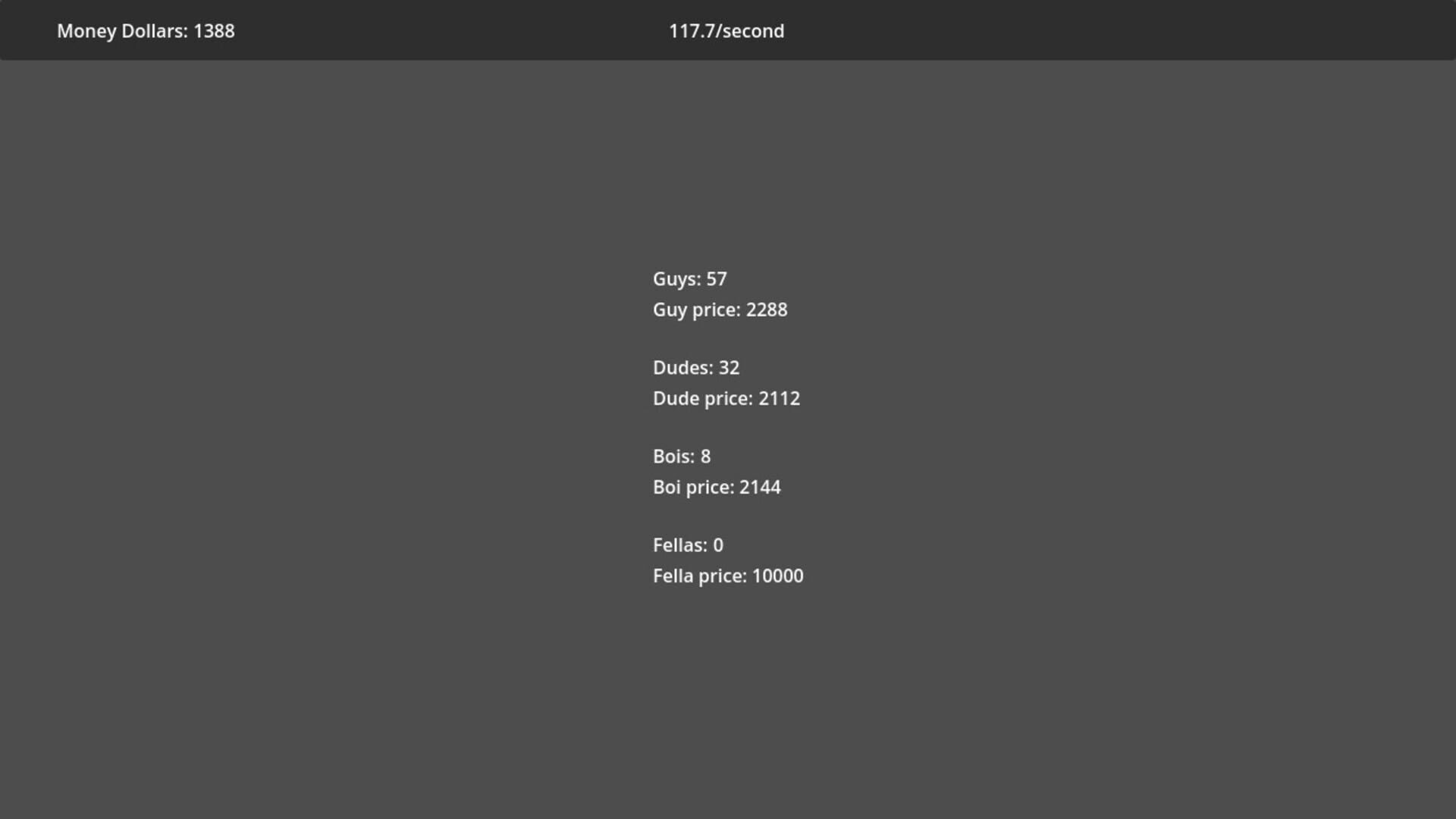 Idle Game Simulator - Screenshot