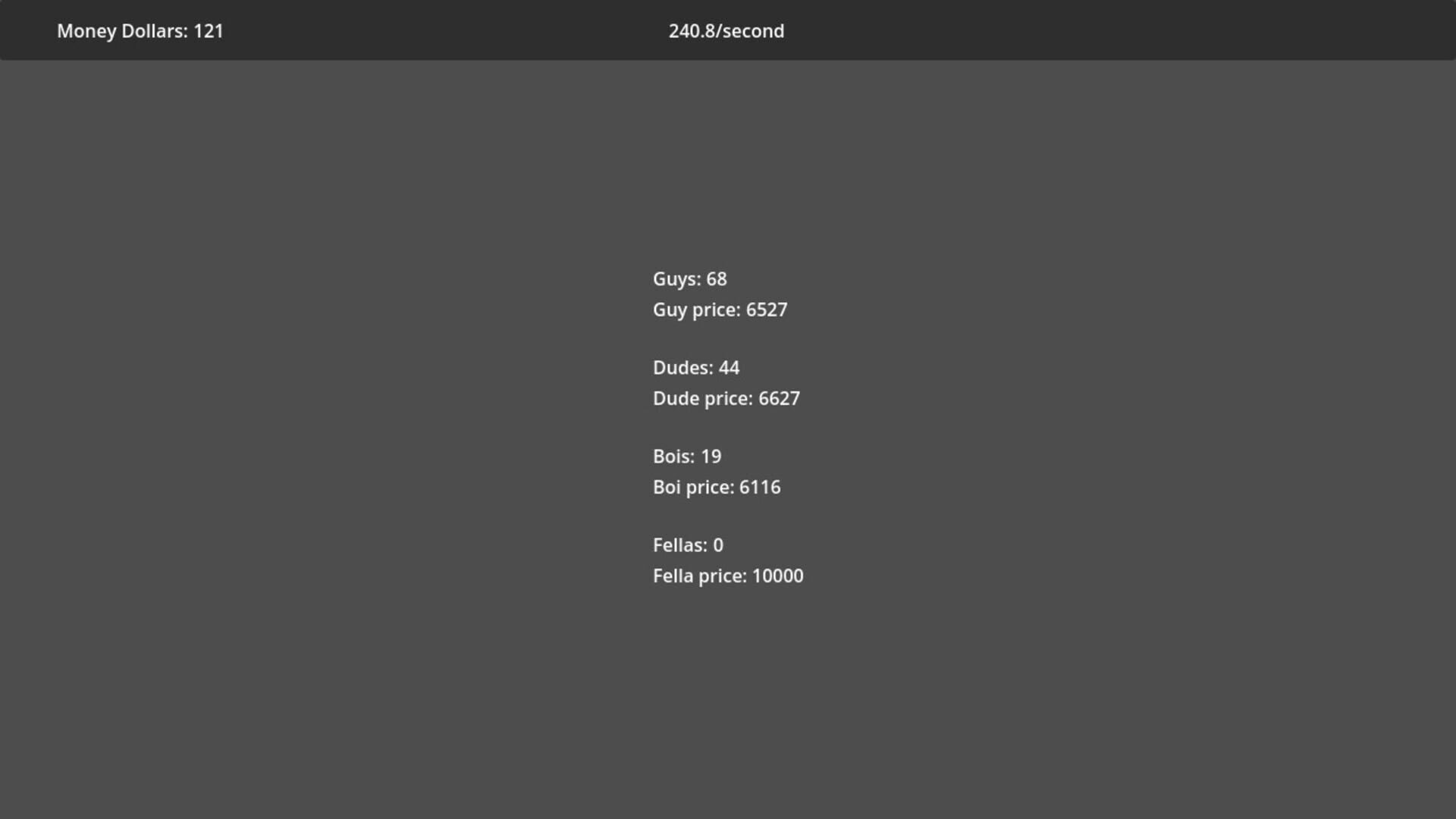 Idle Game Simulator - Screenshot