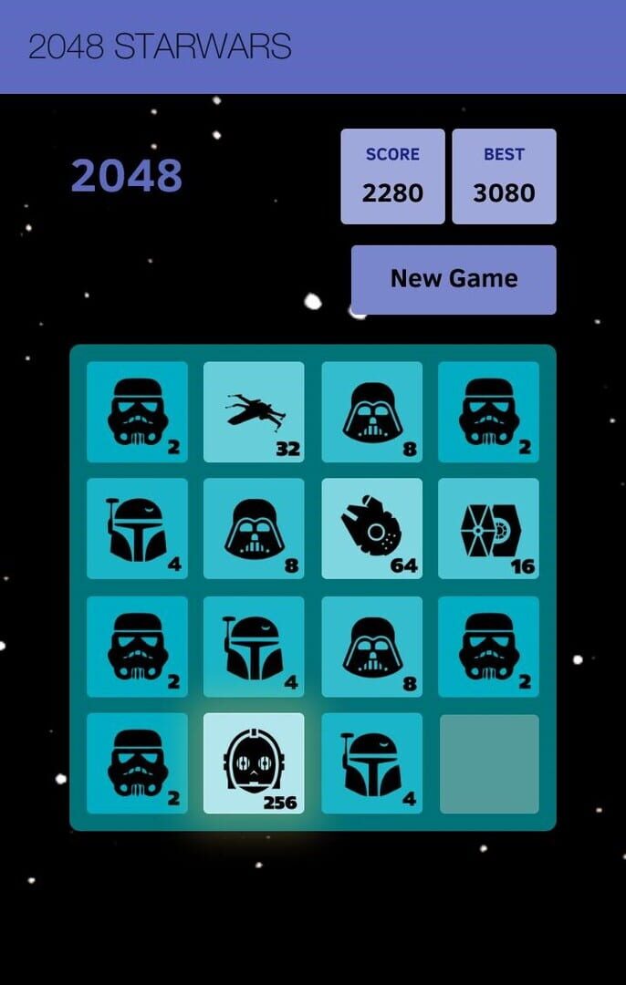 2048: StarWars - Screenshot