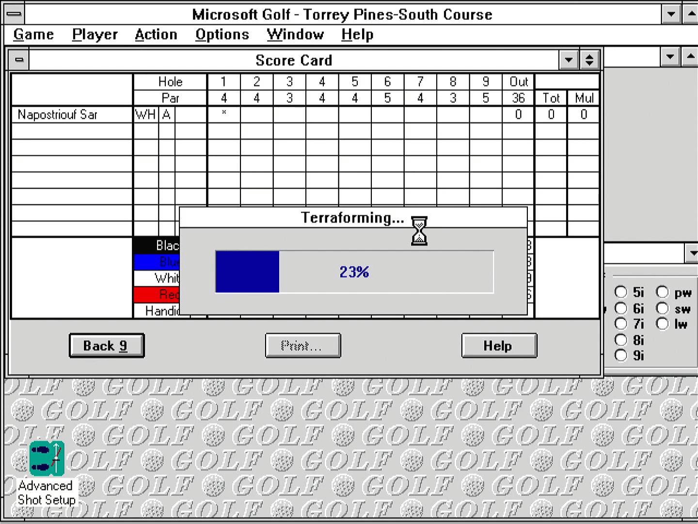 Microsoft Golf screenshot