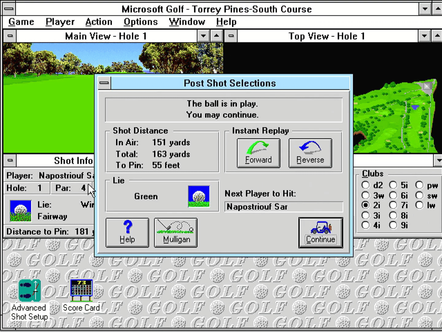 Microsoft Golf screenshot