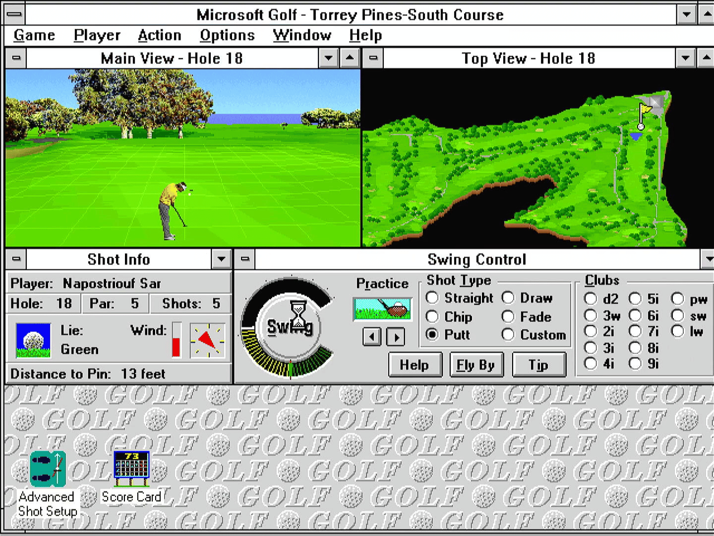 Microsoft Golf screenshot