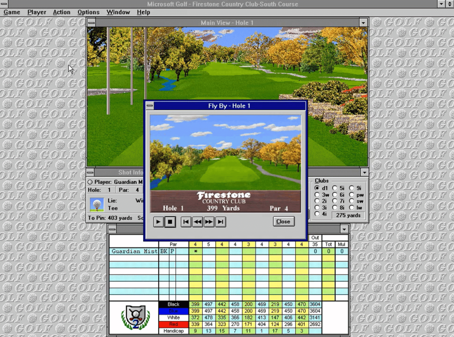 Microsoft Golf 2.0 screenshot