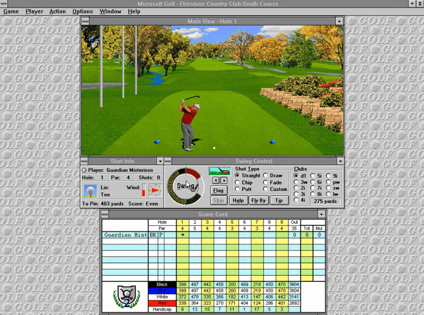 Microsoft Golf 2.0 screenshot