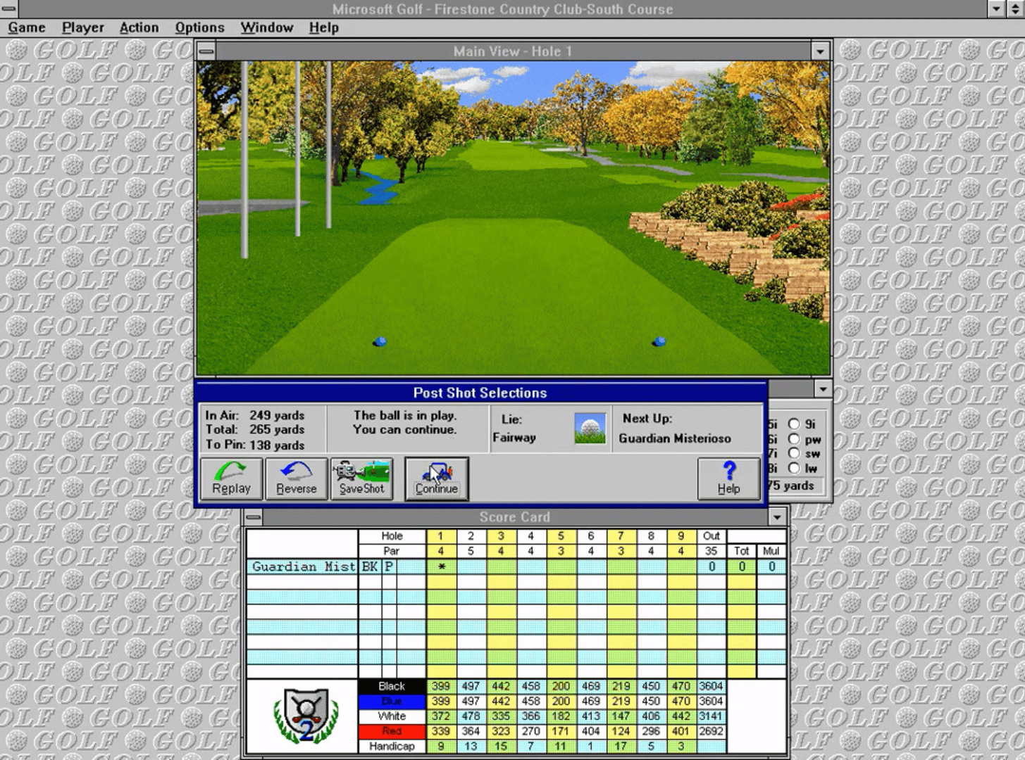 Microsoft Golf 2.0 screenshot