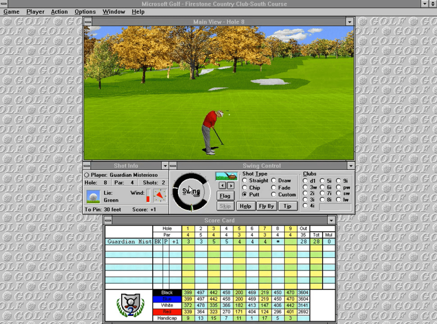 Microsoft Golf 2.0 screenshot