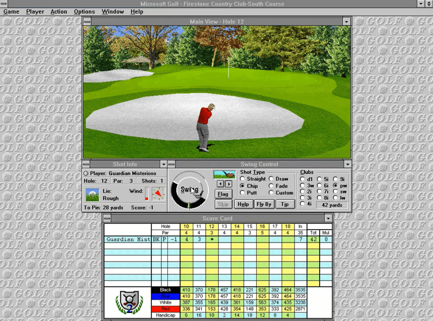 Microsoft Golf 2.0 screenshot