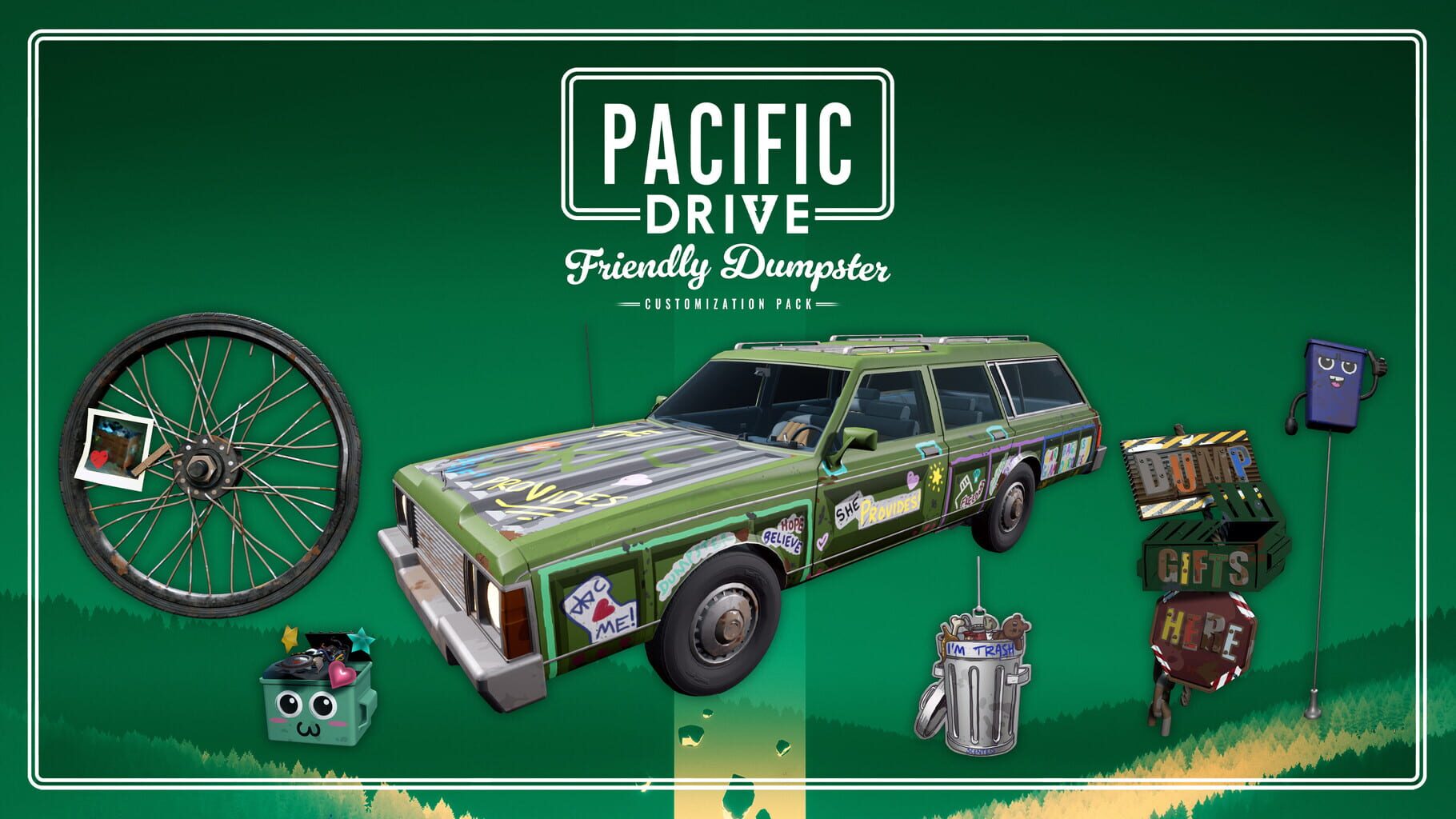 Captura de pantalla - Pacific Drive: Friendly Dumpster Customization Pack