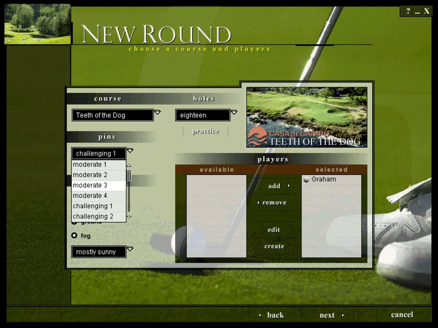 Microsoft Golf 1998 Edition screenshot