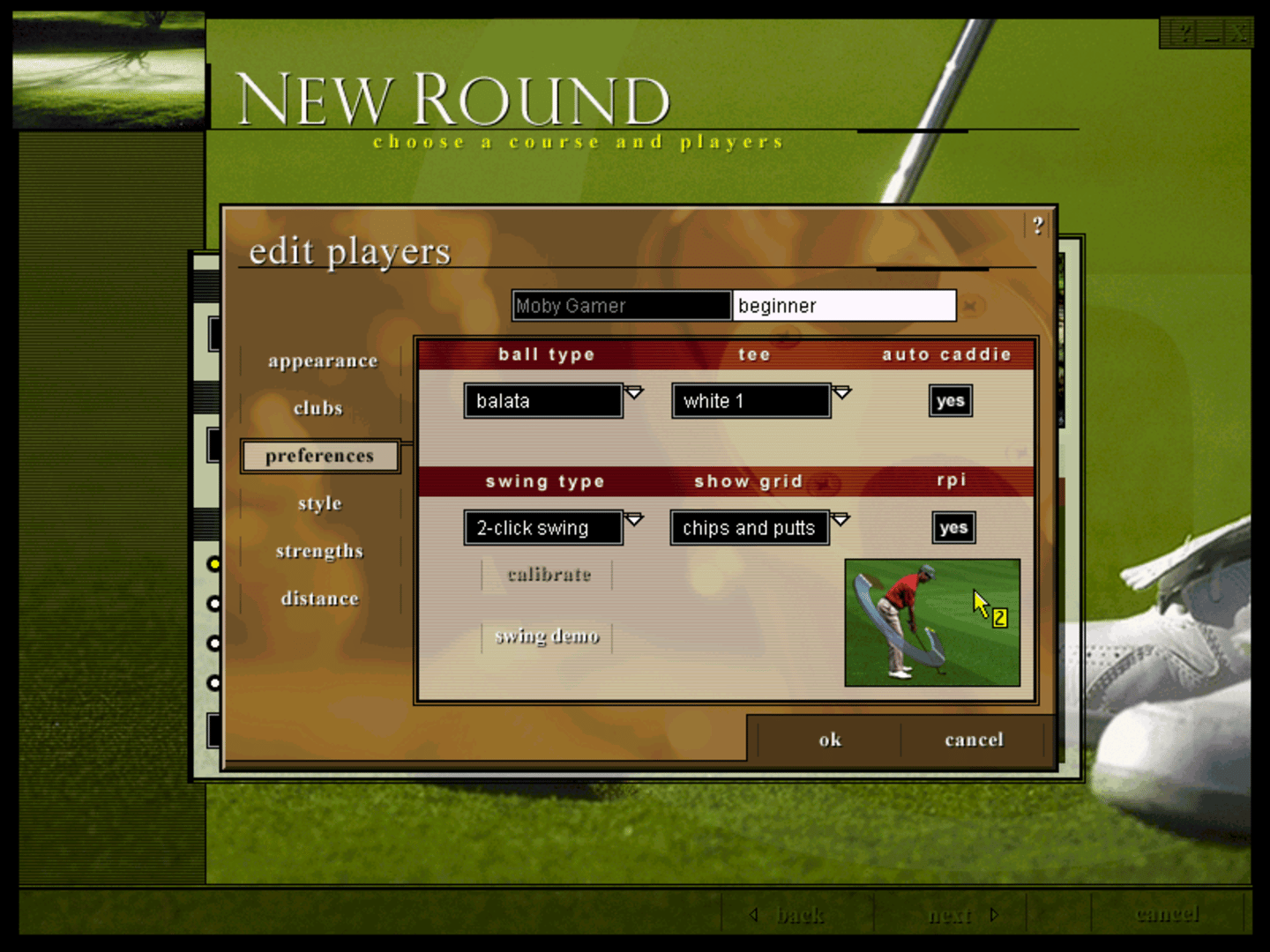 Microsoft Golf 1998 Edition screenshot