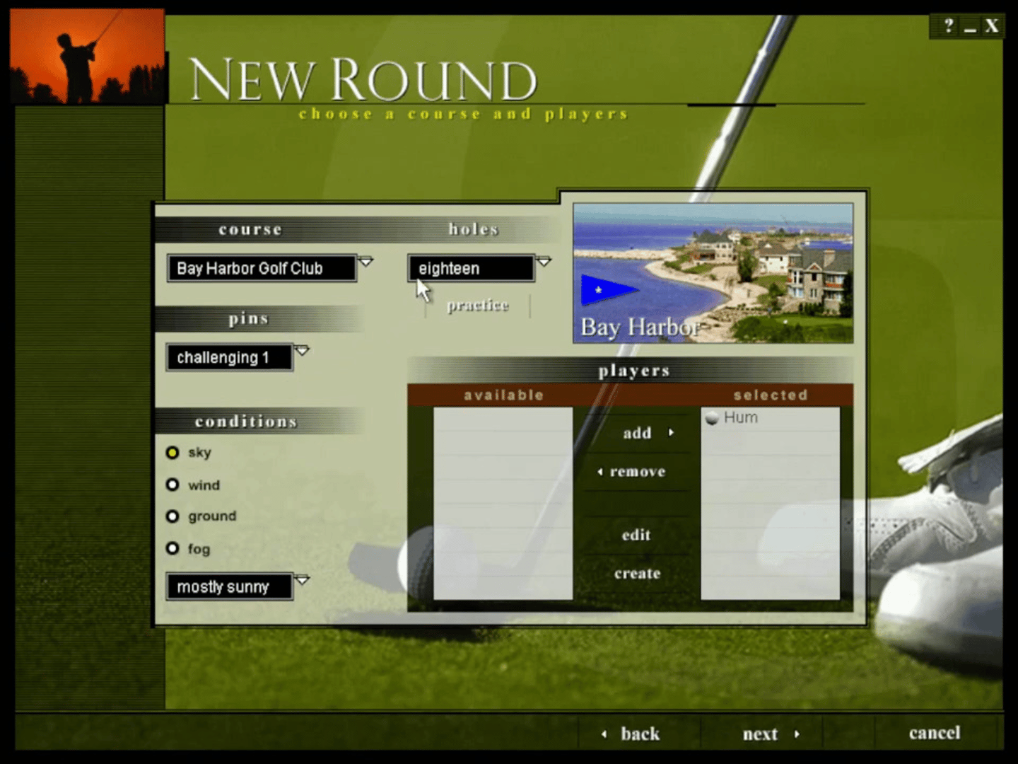 Microsoft Golf 1999 Edition screenshot